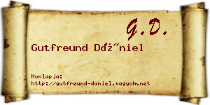 Gutfreund Dániel névjegykártya